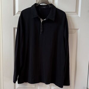 Theory Men's Black Cotton‎ Long Sleeve Shirt size L/XXL